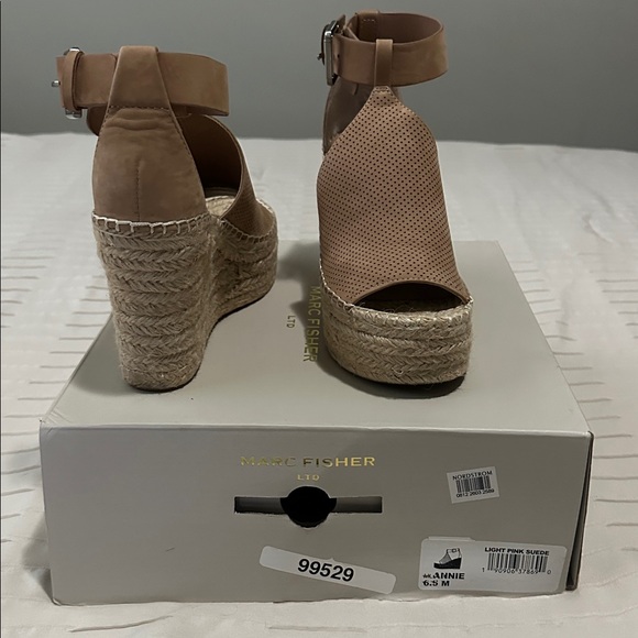 Marc Fisher Cork Screw Wedge Heel Sandals - Picture 2 of 13